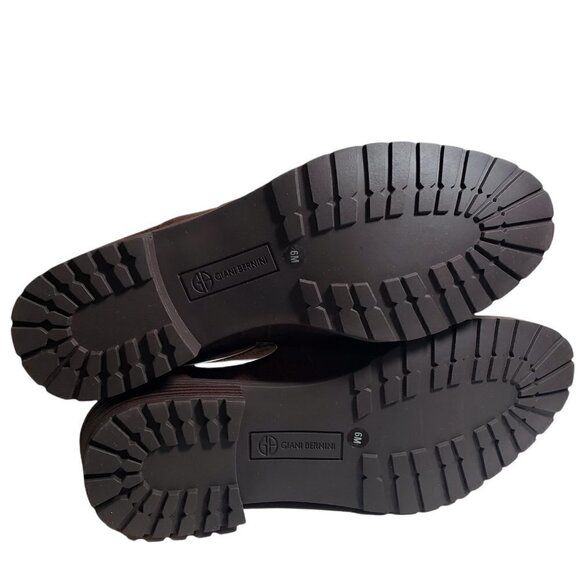 Giani Bernini Womens Brown Leather Slip On Almond Toe Booties Ankle Boots Sz 6M - Picture 6 of 9